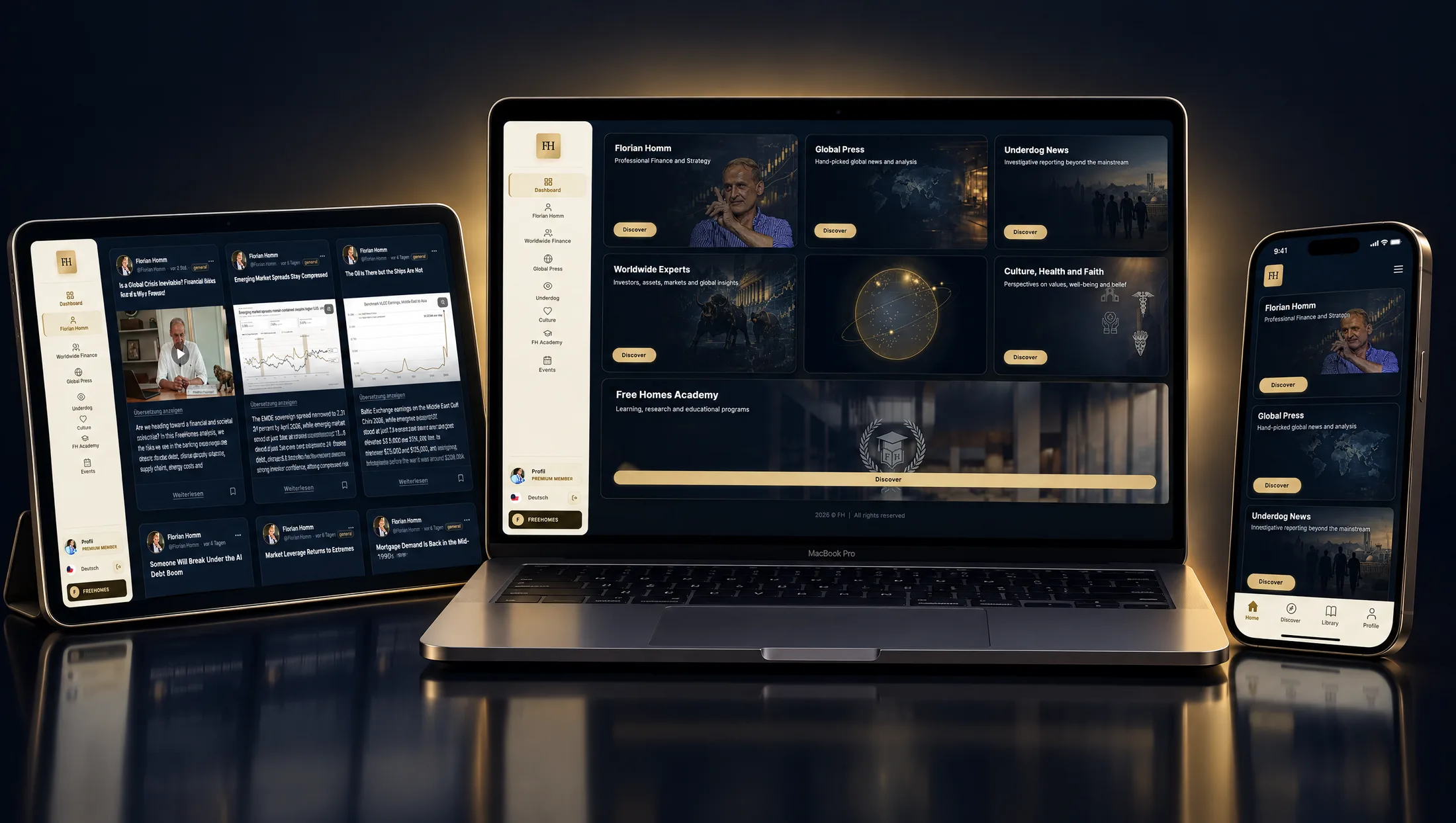 Free Homes auf iPad, MacBook und iPhone